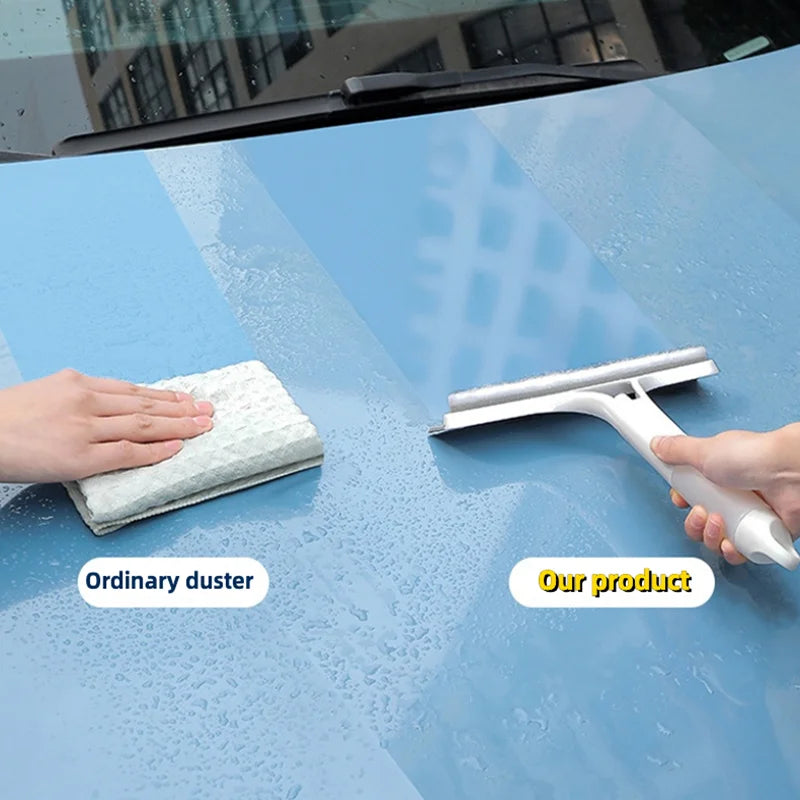 3-In-1 Multipurpose Glass Wiper Scraper Shower Squeegee Cleaner 3In1 with Spray Bathroom Mirrors Tiles Car Window Cleaning Tool